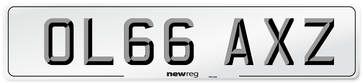 OL66 AXZ Number Plate from New Reg